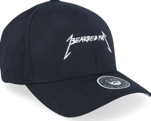 Flexfit-Bearded Man American Heavy Metal Logo Black Flexfit -