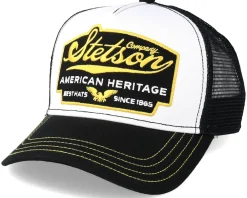 Trucker-Stetson American Heritage /Black Trucker - White