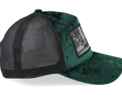 Trucker | Velvet Caps-Calza Pennello American Muscle Classic Car Velvet /Black A-Frame Trucker - Green