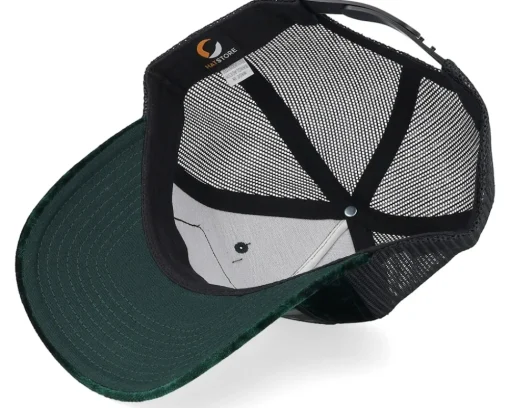 Trucker | Velvet Caps-Calza Pennello American Muscle Classic Car Velvet /Black A-Frame Trucker - Green
