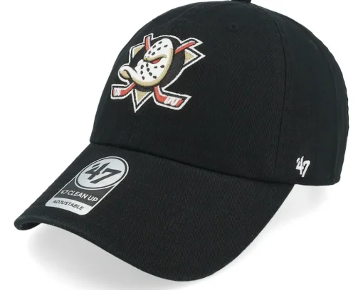 Clearance 47 Brand Anaheim Ducks 47 Clean Up W/No Loop Label Black Dad Cap -