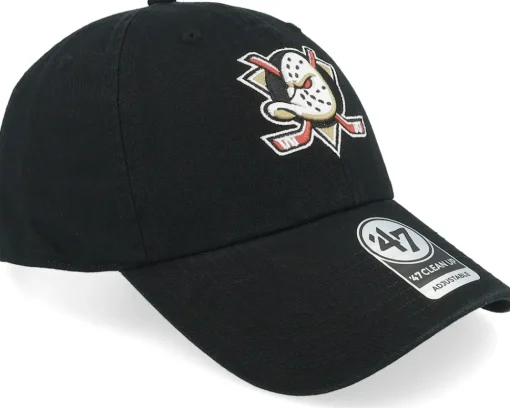 Clearance 47 Brand Anaheim Ducks 47 Clean Up W/No Loop Label Black Dad Cap -