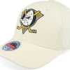 Sale Mitchell & Ness Anaheim Ducks Khaki Classic Red Khaki Adjustable - Beige