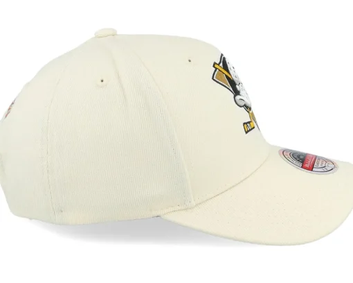Sale Mitchell & Ness Anaheim Ducks Khaki Classic Red Khaki Adjustable - Beige