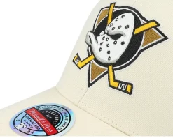 Sale Mitchell & Ness Anaheim Ducks Khaki Classic Red Khaki Adjustable - Beige