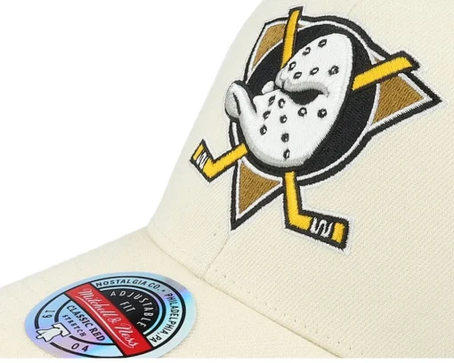 Sale Mitchell & Ness Anaheim Ducks Khaki Classic Red Khaki Adjustable - Beige