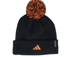 Fashion Adidas Anaheim Ducks NHL Cuff Beanie Pom - Black