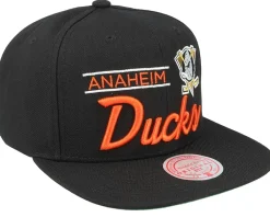 Snapback-Mitchell & Ness Anaheim Ducks Retro Lock Up Snapback - Black