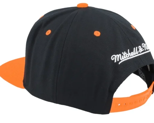 Snapback-Mitchell & Ness Anaheim Ducks Transcript /Orange Snapback - Black