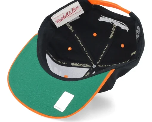 Snapback-Mitchell & Ness Anaheim Ducks Transcript /Orange Snapback - Black