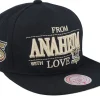Snapback-Mitchell & Ness Anaheim Ducks With Love Snapback - Black