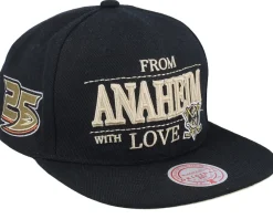 Snapback-Mitchell & Ness Anaheim Ducks With Love Snapback - Black