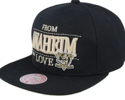 Snapback-Mitchell & Ness Anaheim Ducks With Love Snapback - Black