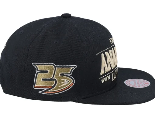 Snapback-Mitchell & Ness Anaheim Ducks With Love Snapback - Black