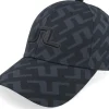 New J.Lindeberg Anga Printed Cap Bias Bridge Black Adjustable -