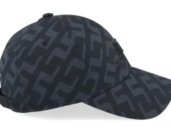 New J.Lindeberg Anga Printed Cap Bias Bridge Black Adjustable -