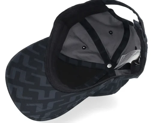New J.Lindeberg Anga Printed Cap Bias Bridge Black Adjustable -
