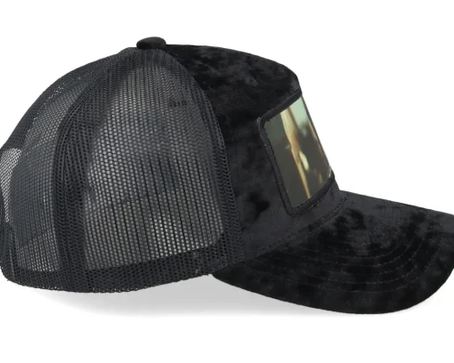 Velvet Caps-Scenes Anna Belle Velvet Black/Black A-frame Trucker -
