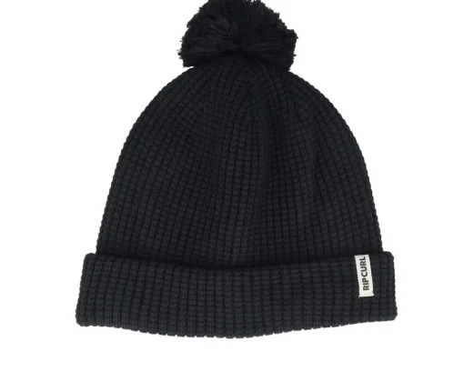 Pom Beanies-Rip Curl Anoeta Reg Beanie Dusty Pom - Blue
