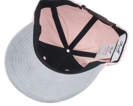 Dad Cap-Reell Arc Suede Cap Soft Pink Dad Cap -