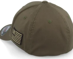 Sale Army Head Army Skull USA Olive Flexfit - Green