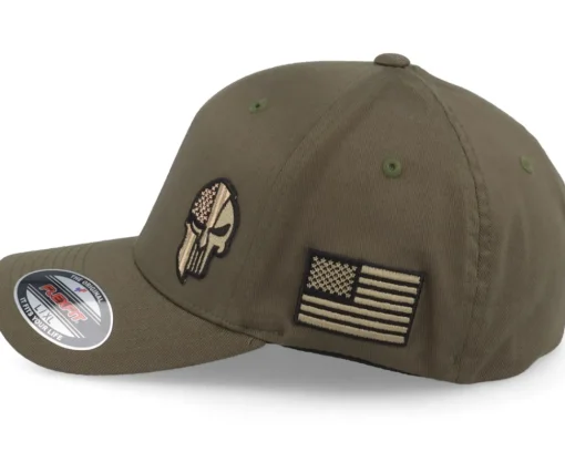 Sale Army Head Army Skull USA Olive Flexfit - Green