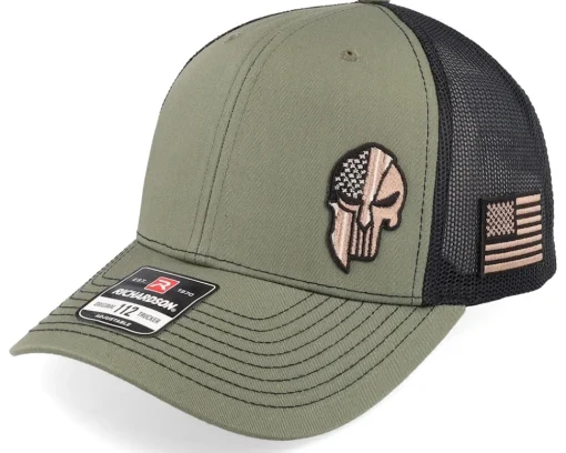 Sale Army Head Army Skull USA Olive Flexfit - Green
