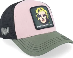 Trucker-Capslab Art Dead Star Black/Pink/Green A-Frame Trucker -