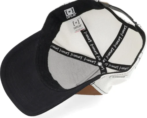 Best Capslab Art Mona Chica White/Brown/Black A-Frame Trucker -