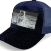 Velvet Caps-Calza Pennello Astronaut Velvet Navy A-frame Trucker -