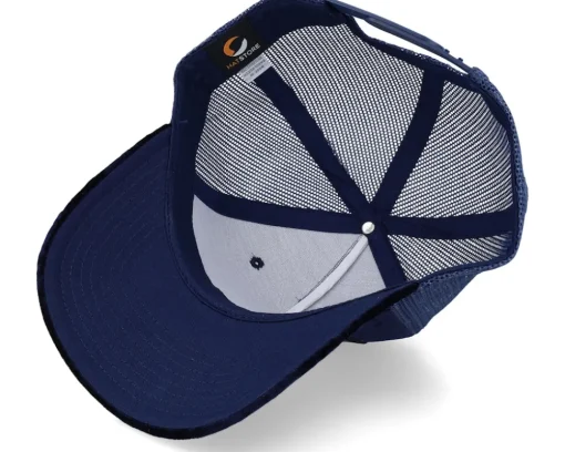 Velvet Caps-Calza Pennello Astronaut Velvet Navy A-frame Trucker -