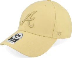 Best 47 Brand Atlanta Braves Mvp Light Gold Adjustable -