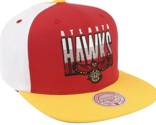 Snapback-Mitchell & Ness Atlanta Hawks Billboard 2 Hwc /Yellow Snapback - Red