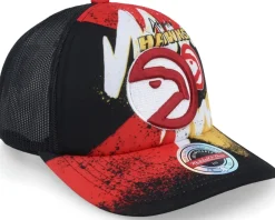 Trucker-Mitchell & Ness Atlanta Hawks Hyper Black Trucker -