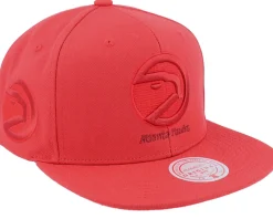 Best Mitchell & Ness Atlanta Hawks Monochromatic Snapback - Red
