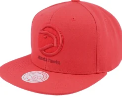 Best Mitchell & Ness Atlanta Hawks Monochromatic Snapback - Red