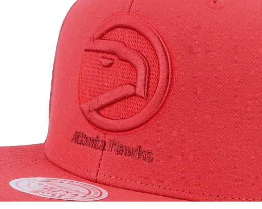 Best Mitchell & Ness Atlanta Hawks Monochromatic Snapback - Red