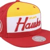 Snapback-Mitchell & Ness Atlanta Hawks Retro Sport Hwc Snapback - Red
