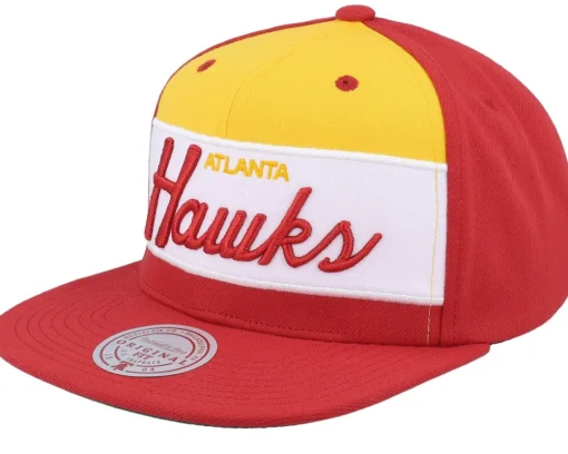 Snapback-Mitchell & Ness Atlanta Hawks Retro Sport Hwc Snapback - Red