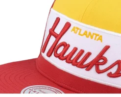Snapback-Mitchell & Ness Atlanta Hawks Retro Sport Hwc Snapback - Red