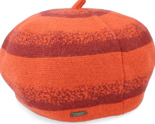 Berets-Brixton Audrey Darck Brick/Phoenix Orange Beret -