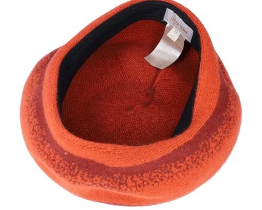 Berets-Brixton Audrey Darck Brick/Phoenix Orange Beret -