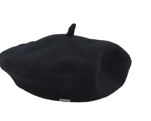 Berets-Brixton Audrey Ii Black Boucle Beret -