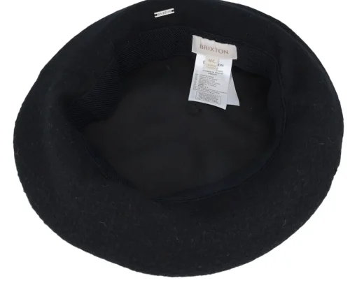 Berets-Brixton Audrey Ii Black Boucle Beret -