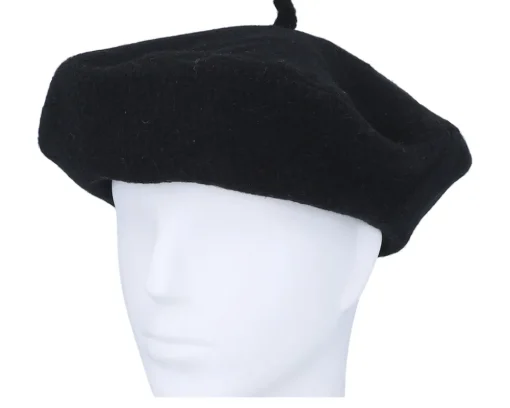 Berets-Brixton Audrey Ii Black Boucle Beret -