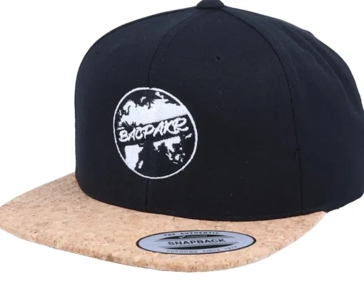 Snapback-Bacpakr Cork Black Snapback -