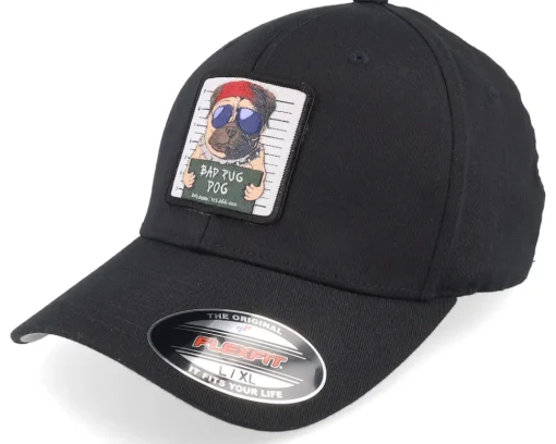 Online Iconic Bad Pug Dog Flexfit - Black