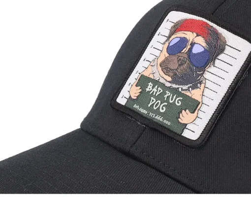 Online Iconic Bad Pug Dog Flexfit - Black