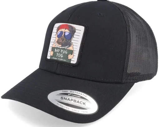 Online Iconic Bad Pug Dog Flexfit - Black