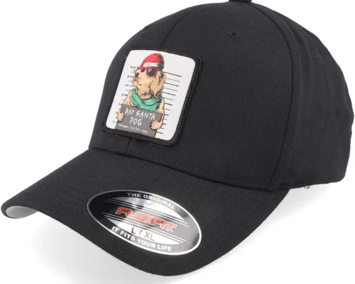 Online Iconic Bad Pug Dog Flexfit - Black